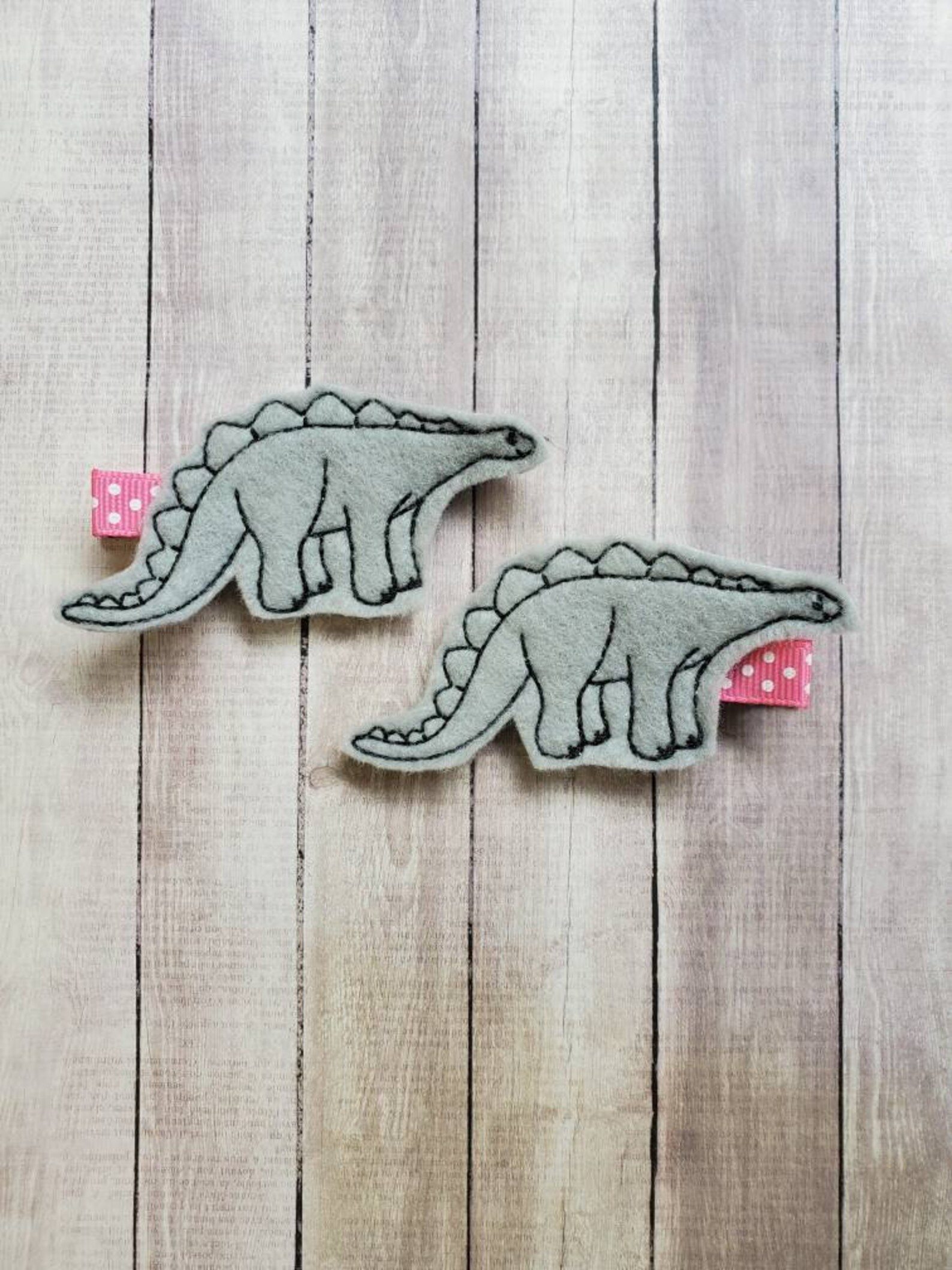 Dinosaur Clips Dinosaur Hair Clips Dinosaur Felt Clips Felt Etsy