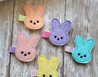 Bunny Hair Clip, Bunny Hair Bow, Bunny Hair Accessories, Easter Hair Clip, Felt Hair Clips, Hair Clippies, Hair Bows, Toddler, Barrettes