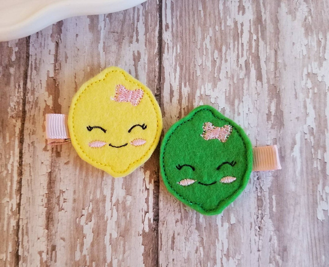 Lemon and Lime Fruit Hair Clip Lemon Hair Clip Lime Hair Etsy