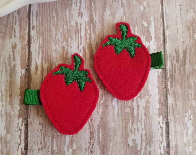 Strawberry Hair Bow