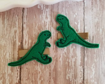 Dino Hair Clip, Dino Hair Clips, Dino Hair Bow, Dinosaur Hair Clip, T-rex Hair Clip,  Toddler, Hair Clippies, Hair Bow clip, Barrettes, Girl