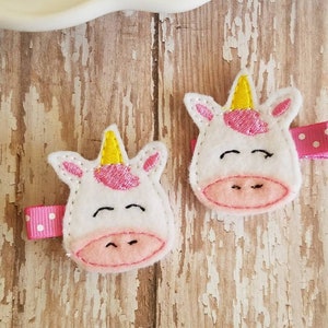 Unicorn Hair Clip, Unicorn Hair Bow, Unicorn Hair, Hair Accessories, Hair Clip, Felt Hair Clip, Hair Bow Clips, Toddler Hair Clips, Barrette