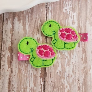 Turtle Hair Clip, Turtle Hair Clips, Turtle Hair Bow, Felt Hair Clip, Hair Clippies, Hair Clip, Hair Bows, Hair Bow clips, Barrettes,