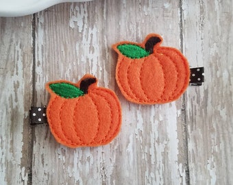 Pumpkin Hair Clips, Pumpkin Hair bows, Pumpkin Hair Clip, Fall Hair Clips, Hair Clips, Hair Clip, Hair Clippies, Toddler, Girl, Barrettes