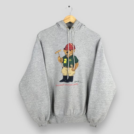 Vintage Polo Bear Ralph Lauren Hoodies Sweatshirt Medium 90s Polo Ralph Lauren Pullover Polo Bear Play Golf Sweater Polo Bear Jumper Size M Etsy