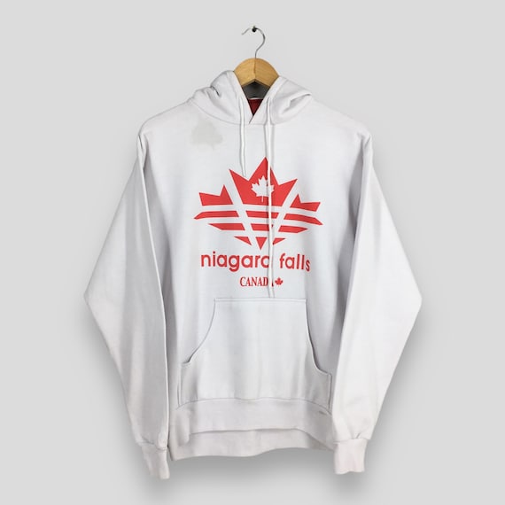 Vintage Niagara Falls Canada Hoodie Sweatshirt Medium Niagara Falls Maple Leaf Graphic Sweater Niagara Falls Canada Boarder Jumper Size M
