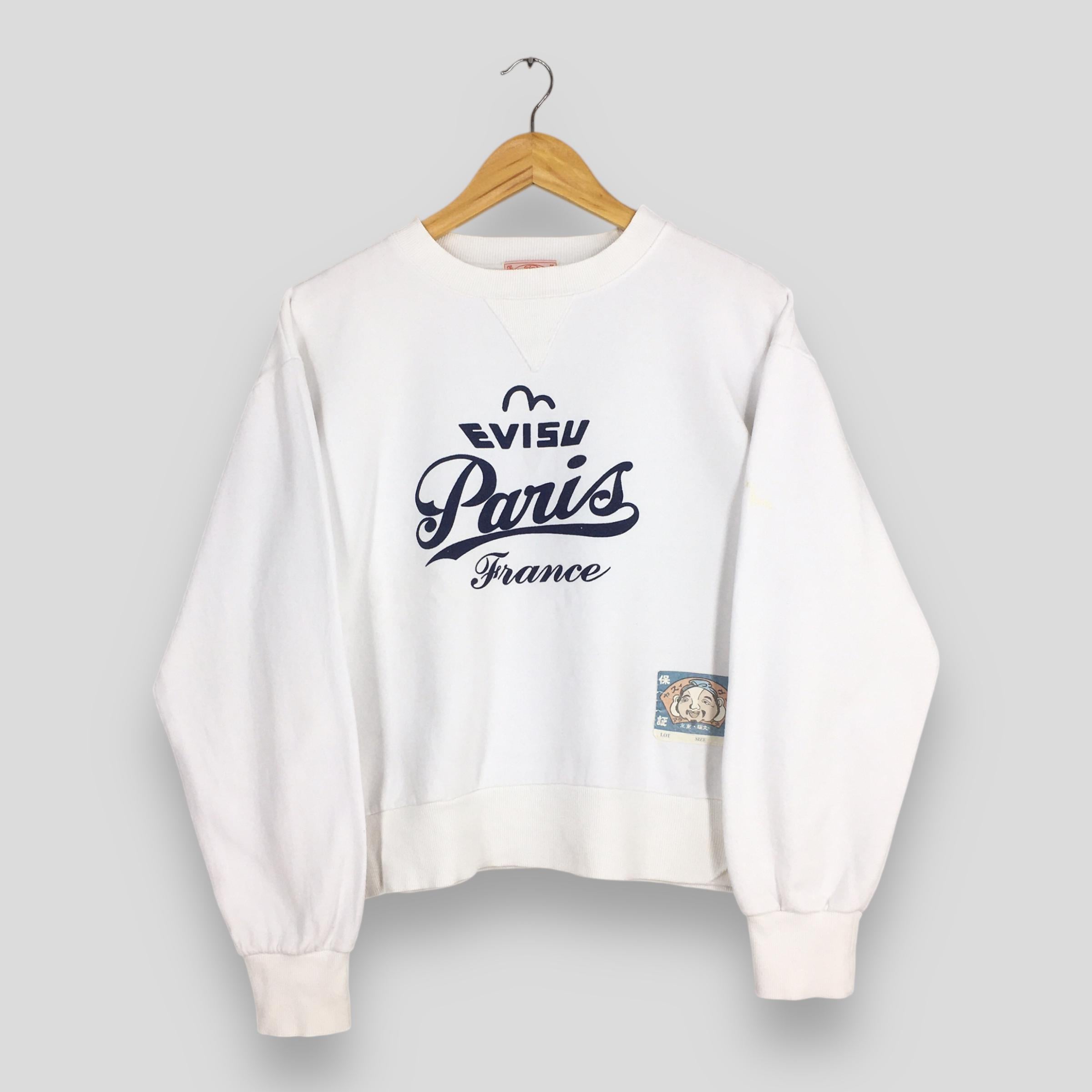 Vintage Evisu Paris France Women Sweatshirt Medium Evisu Daicock