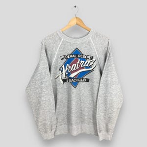 Vintage Alcatraz Beach Club Sweatshirt Large Alcatraz Federal Resort Printed Crewneck Alcatraz Resort & Beach Club Alcatraz Island Sweater L