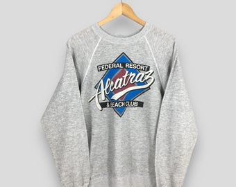 Vintage Alcatraz Beach Club Sweatshirt Large Alcatraz Federal Resort Printed Crewneck Alcatraz Resort & Beach Club Alcatraz Island Sweater L