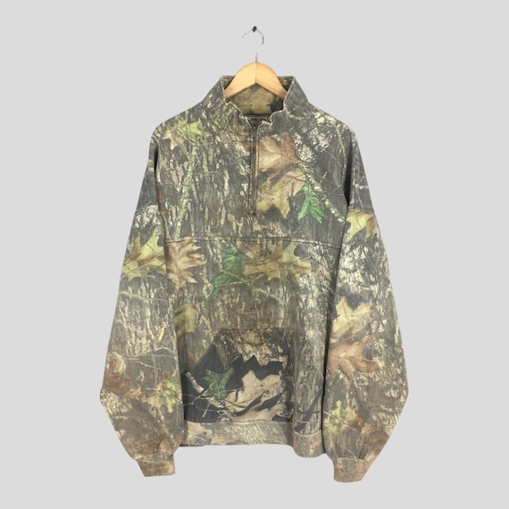 Vintage Jerzees Outdoors Mossy Oak Half Zipper Sweatshirt 3xlarge