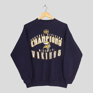 vintage Minnesota Vikings NFL sweat-shirt violet grand Minnesota Vikings Champions de la division centrale pull imprimé Vikings football pull L