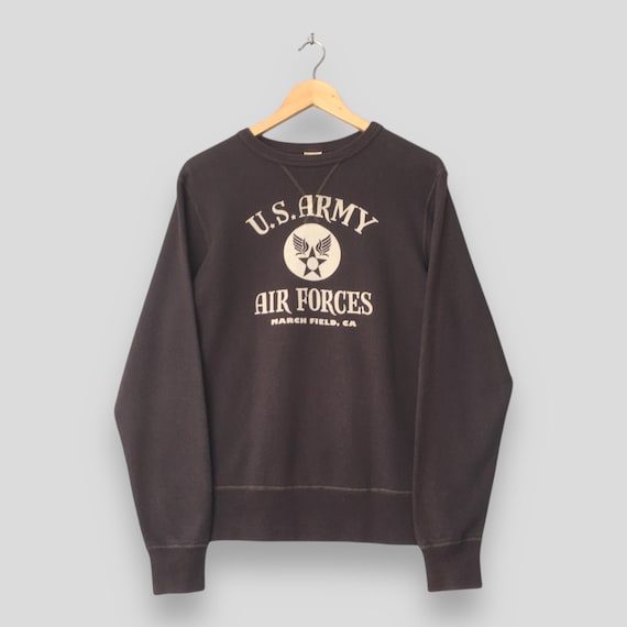 Buzz Rickson's, Vintage Buzz Rickson Air Force Sweatshirt Medium Us Army March Fields Printed Pullover Us Military Usafa Crewneck 1950s Single V Sweater M