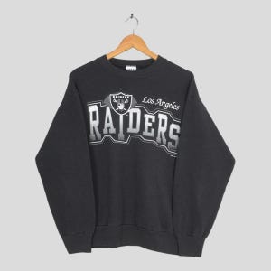 Vintage Los Angeles Raiders NFL Black Sweatshirt Large LA Raiders Printed Crewneck Oakland Raiders Football Jumper Raiders Sweater Size L