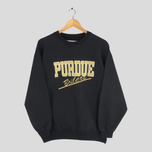 Vintage Purdue Boilermaker NFA Schwarzes Sweatshirt Medium Purdue Boilermaker Bestickter Rundhalsausschnitt Purdue Universität Football Sweatshirt Größe M