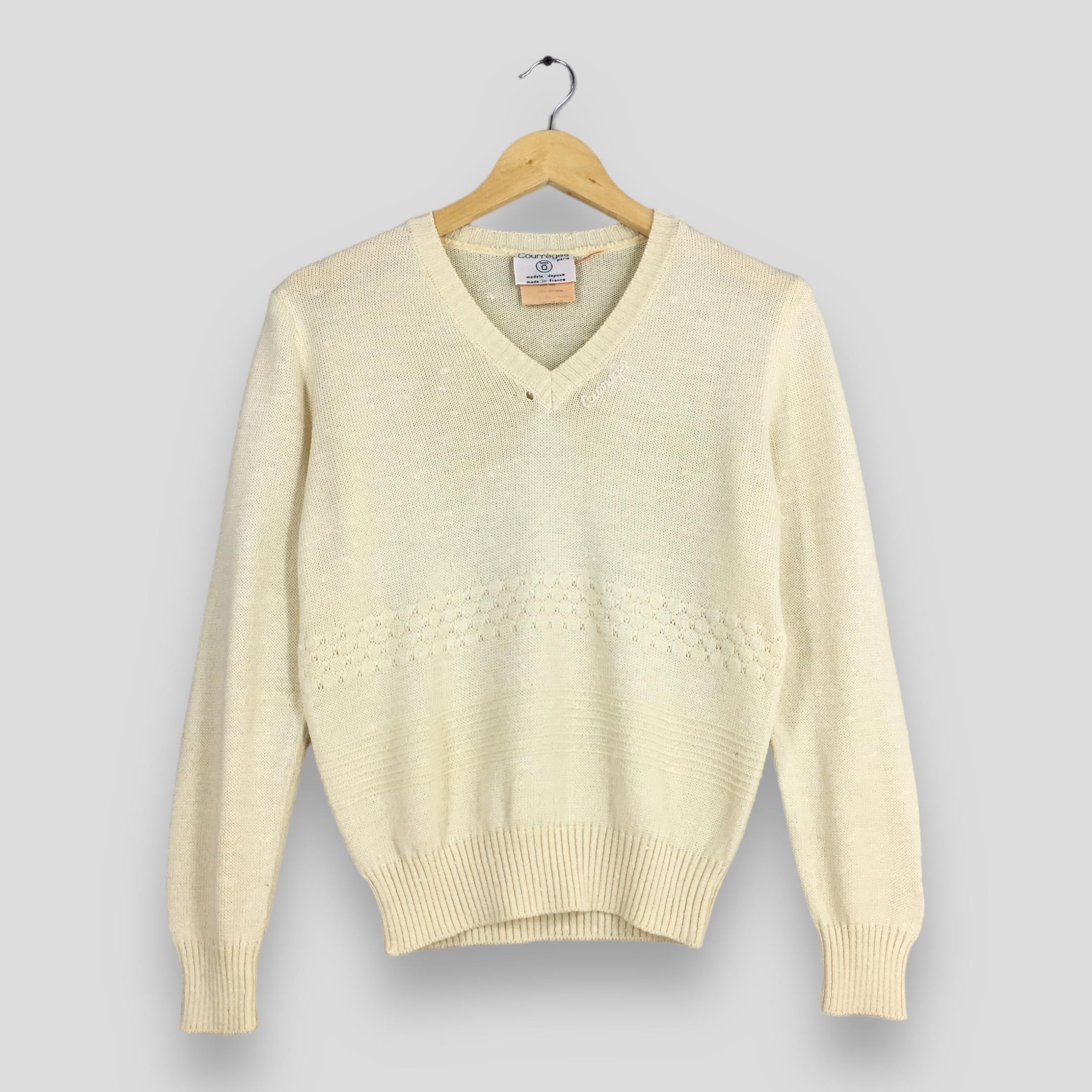 vintage Courrèges logo cardigan France製 vintage Courrèges logo cardigan France製