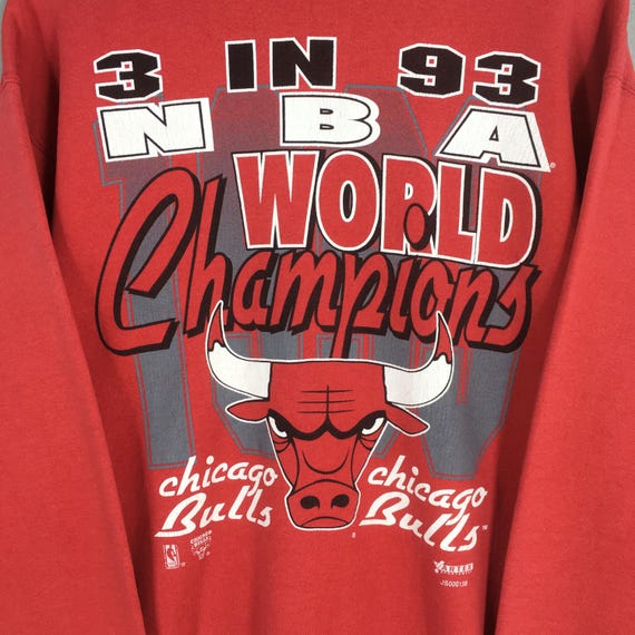 Vintage 90s Chicago Bulls NBA Red Sweatshirt Large National