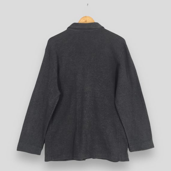 Vintage 90s Agnes B Button Collar Gray Sweatshirt Agnes B Paris