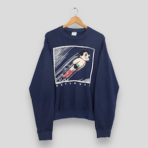 Vintage Astro Boy Mighty Atom Robot Japanese Sweatshirt Large Manga Astro Boy Mighty Atom Crewneck Tetsuwan Atomu Cartoon Sweater Size L