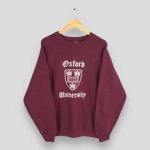 Vintage 90s Oxford University Red Sweatshirt Large Oxford University Printed Logo Pullover Oxford Cambridge Sweater Oxford Crewneck Size L