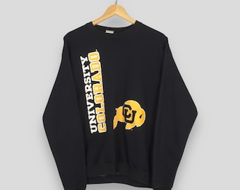 Vintage 90s University of Colorado Buffaloes Green Sweatshirt