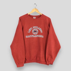 Vintage 90s Levi&#39;s Strauss Sweatshirt Large Levi Strauss San Francisco Jumper Levis Authentic Jeanswear Crewneck Levis Usa Sweater Size L