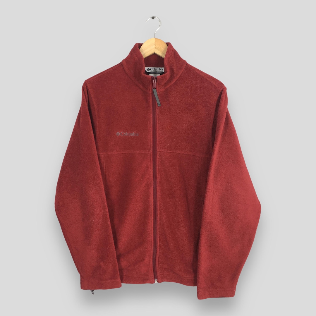 Vintage Columbia Sportswear Red Fleece Sweater Small Columbia Fleece ...