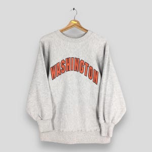 Vintage 90s Washington University Sweatshirt Large Washington Football Crewneck Washington State Pullover Washu Printed Logo Sweater Size L
