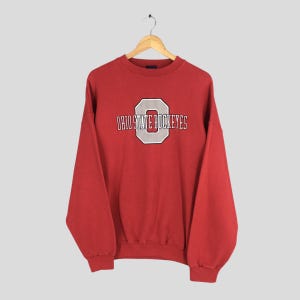 Vintage Ohio State Buckeyes NCAA Red Sweatshirt XLarge Ohio State University Jumper Ohio Buckeyes Football Jumper OSU Buckeyes Sweater XL