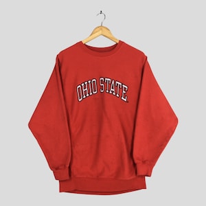 Vintage Ohio State University Red Sweatshirt Medium Ohio State Embroidered Spell Out Jumper Ohio State OSU Buckeyes Football Sweater Size M