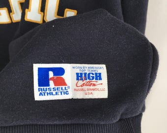 Vintage 90s Russell Athletic Black Sweatshirt Medium Russell