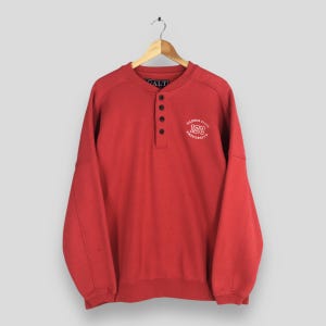 Vintage 90s Illinois State University Red Sweatshirt XLarge ISU Illinois State Embroidery Crewneck llinois Redbirds Apparel Sweater Size XL