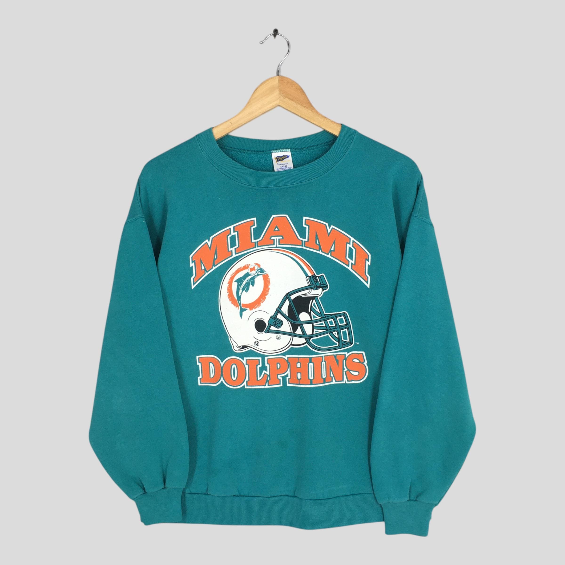 デッドストック 90s NFL dolphins ドルフィンズ　スウェット　L Vintage 90s Miami Dolphins NFL Green Sweatshirt Large Miami