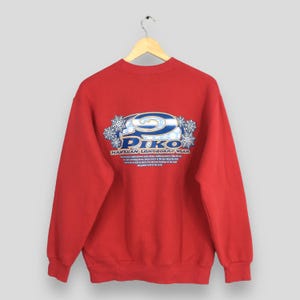 Sudadera roja vintage Piko Surf de los años 90, suéter hawaiano de longboard Piko, jersey de playa Piko Surfer, jersey de tabla de surf Piko, talla M