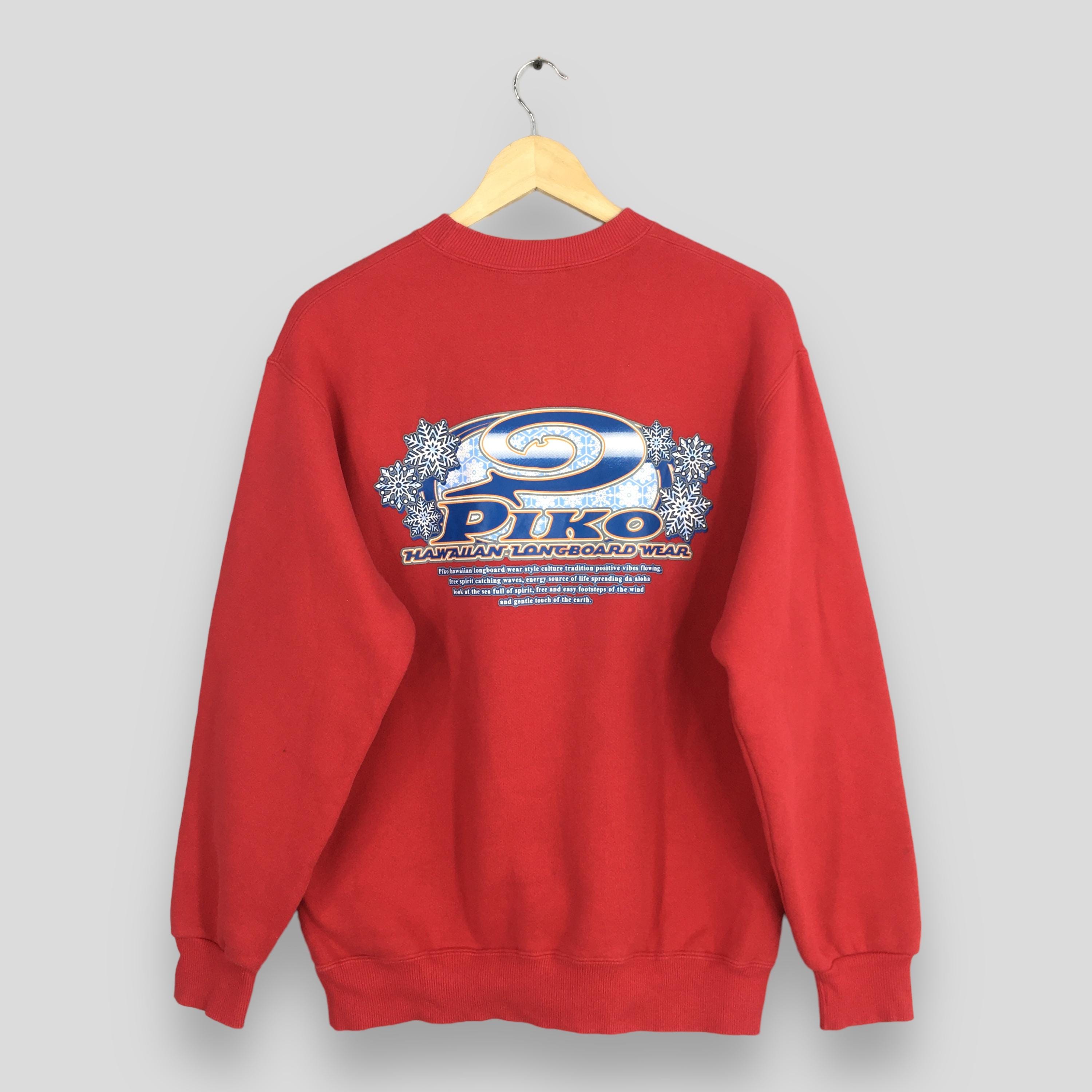 Vintage 90's Piko Surf Red Sweatshirt Medium Piko Hawaiian Vintage 90's Piko Surf Red Sweatshirt Medium Piko Hawaiian