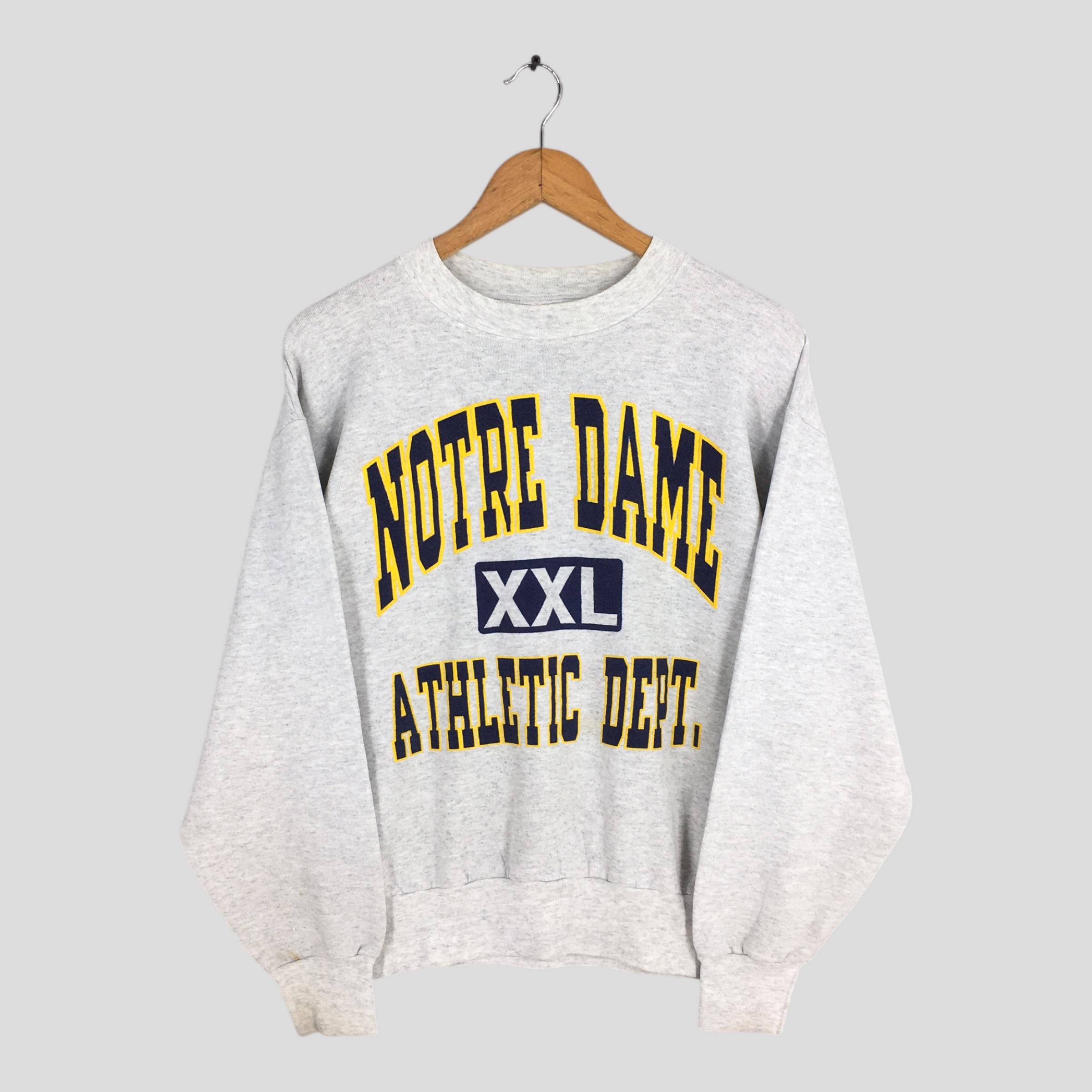 Vintage Notre Dame Fighting Irish Gray Sweatshirt Medium