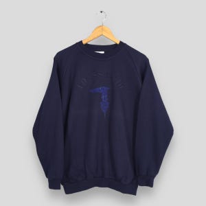 Vintage Trussardi Jeans Crewneck Sweatshirt Medium 90s Trussardi Spell Out Embroidery Jumper Pullover Trussardi Designer Sweaters Size M