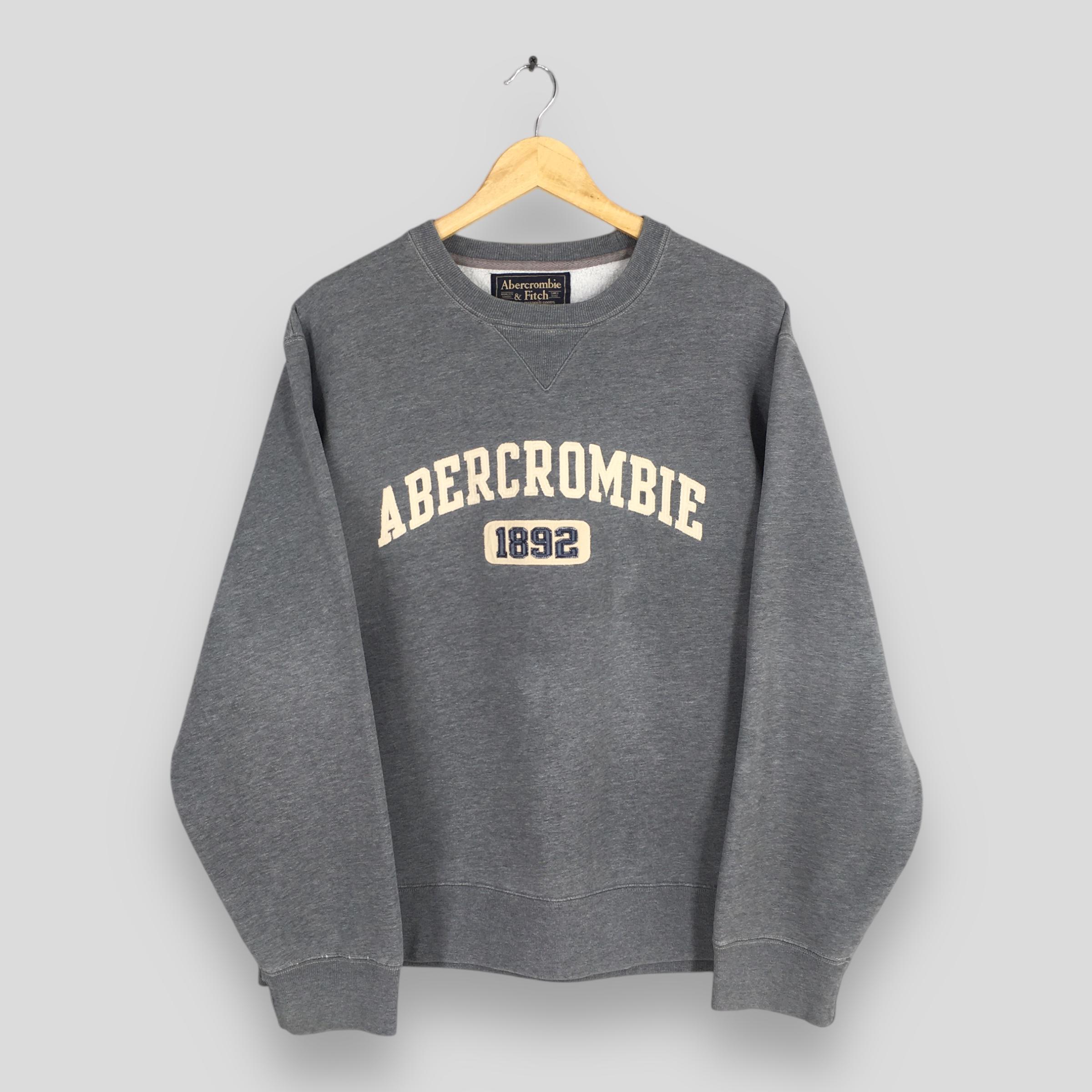 Vintage Y2K Abercrombie & Fitch Gray Sweatshirt Xlarge Abercrombie