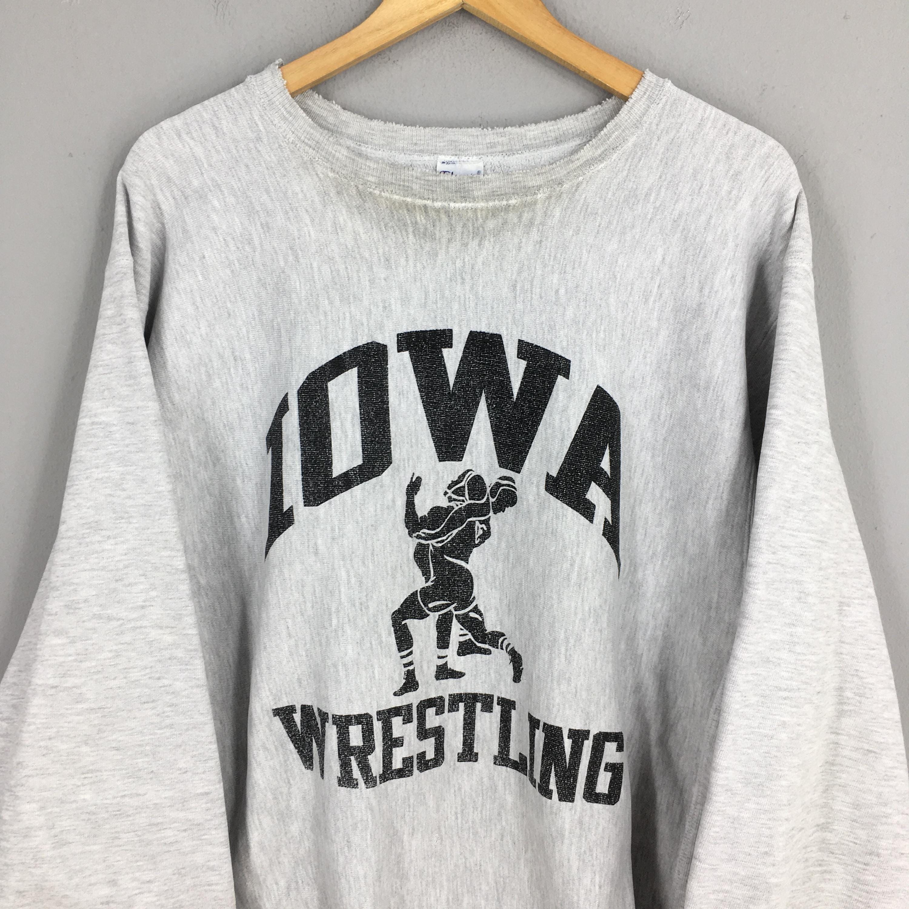 Vintage 1980s Champion Reverse Weave Gray Sweatshirt 2xlarge Iowa