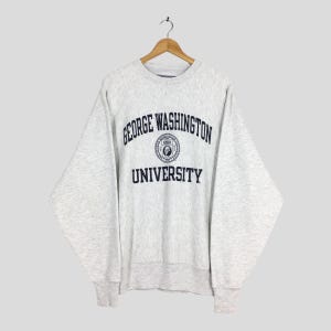 Vintage George Washington University Sweatshirt Large Washington Revolutionaries Crewneck Washington State Pullover Washu Printed Sweater L