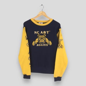 Vintage North Carolina A&T Aggies NCAA Sweatshirt Small North Carolina A and T University Embroidered Pullover Aggies Football Sweater S