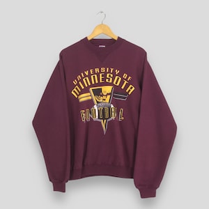 Vintage Minnesota Golden Gophers Sweatshirt Large Minnesota Gophers Football Printed Logo Pullover University of Minnesota Sweater Size L