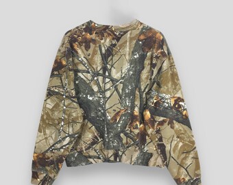 Vintage 90s Jerzees Mossy Oak Camo Sweatshirt Xlarge Outdoor
