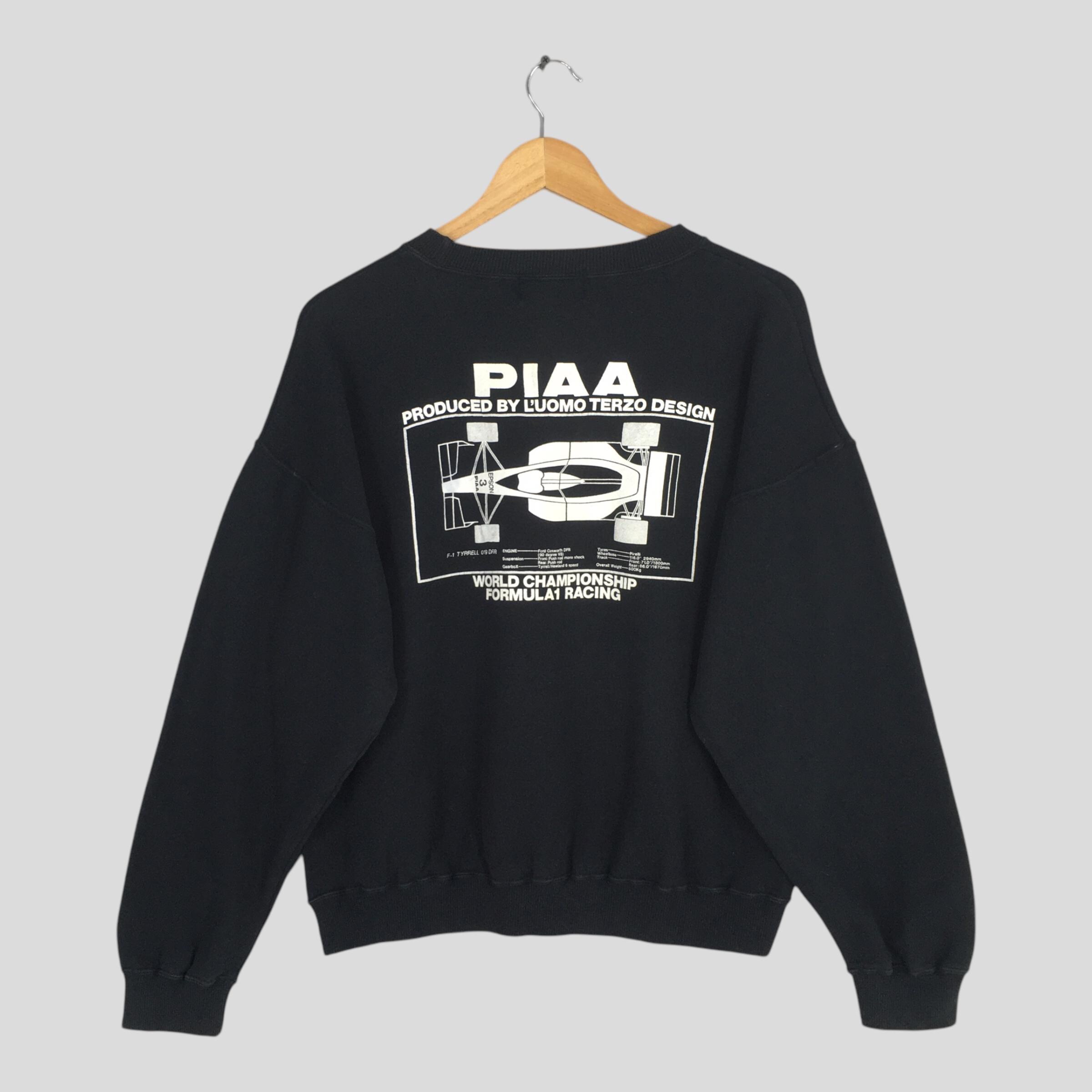 Vintage 1990s PIAA Motor Sports Black Sweatshirt Medium PIAA World