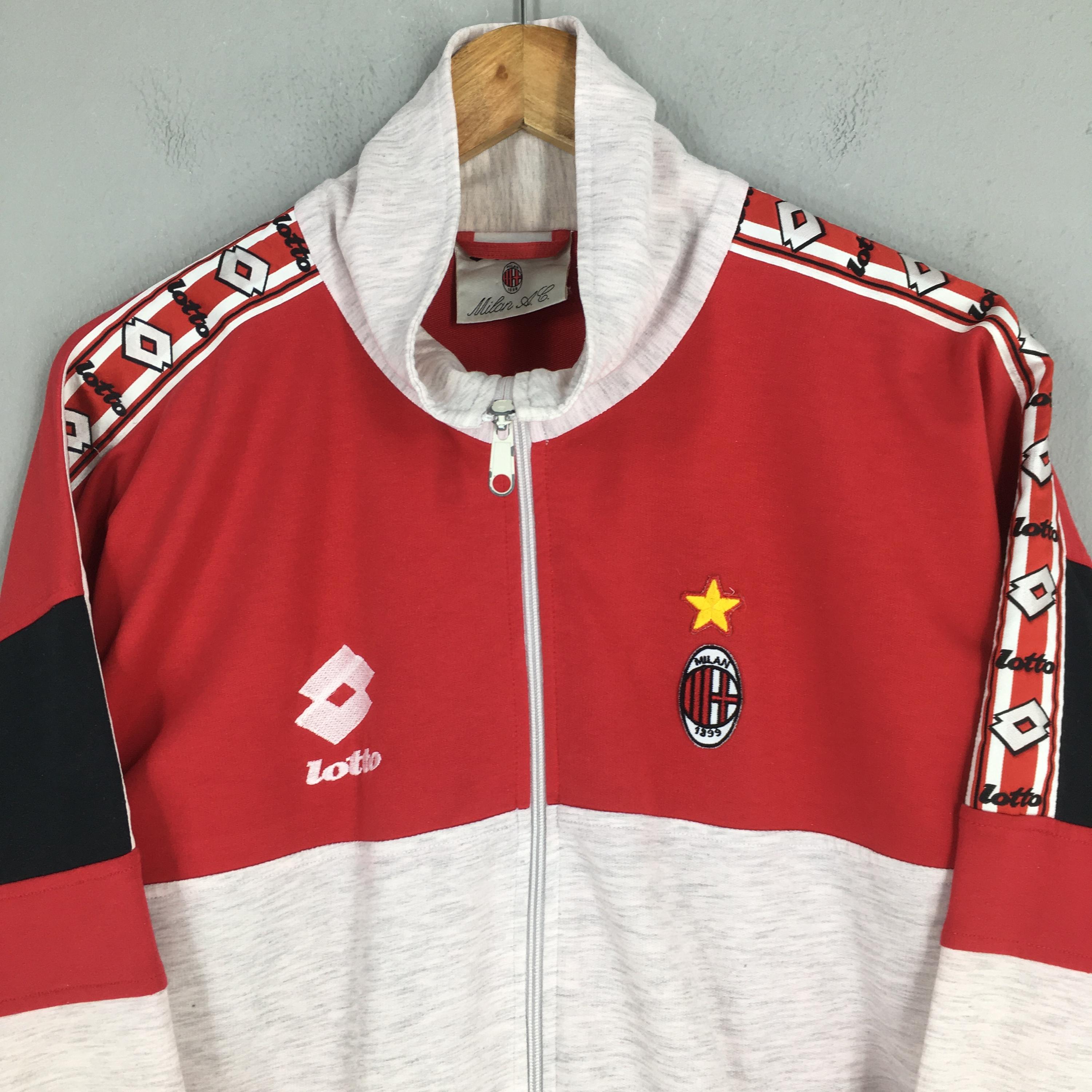 Vintage 1996 Lotto AC Milan Zipper Multicolor Sweatshirt Xlarge AC