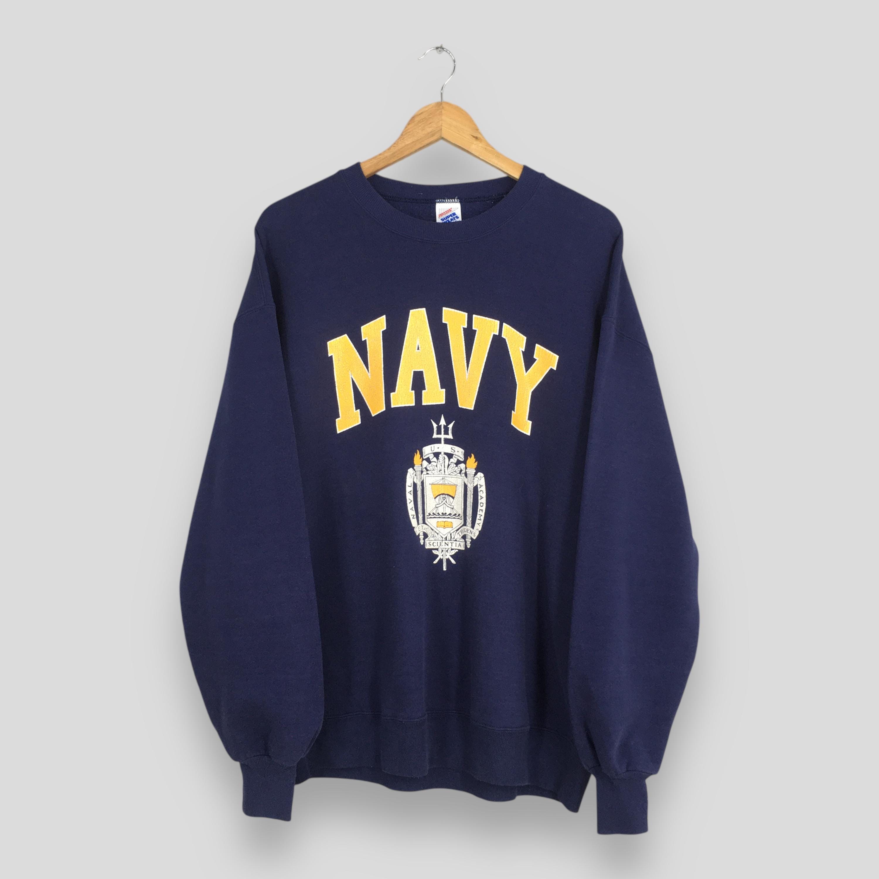 【美品】90s US NAVY ロゴスウェット　naval academy 90's U.S.NAVAL ACADEMY STORE ''NAVY'' リバースタイプ