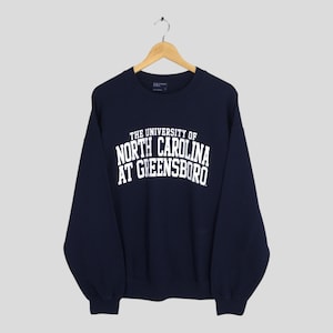 Vintage University North Carolina Greensboro Sweatshirt Large UNC Greensboro Printed Jumper UNC Greensboro Spartans Basketball Sweater L