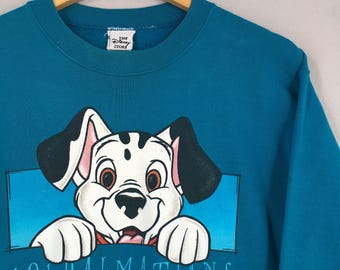 Vintage 101 Dalmatians Dog Cartoon Sweatshirt Xsmall 101
