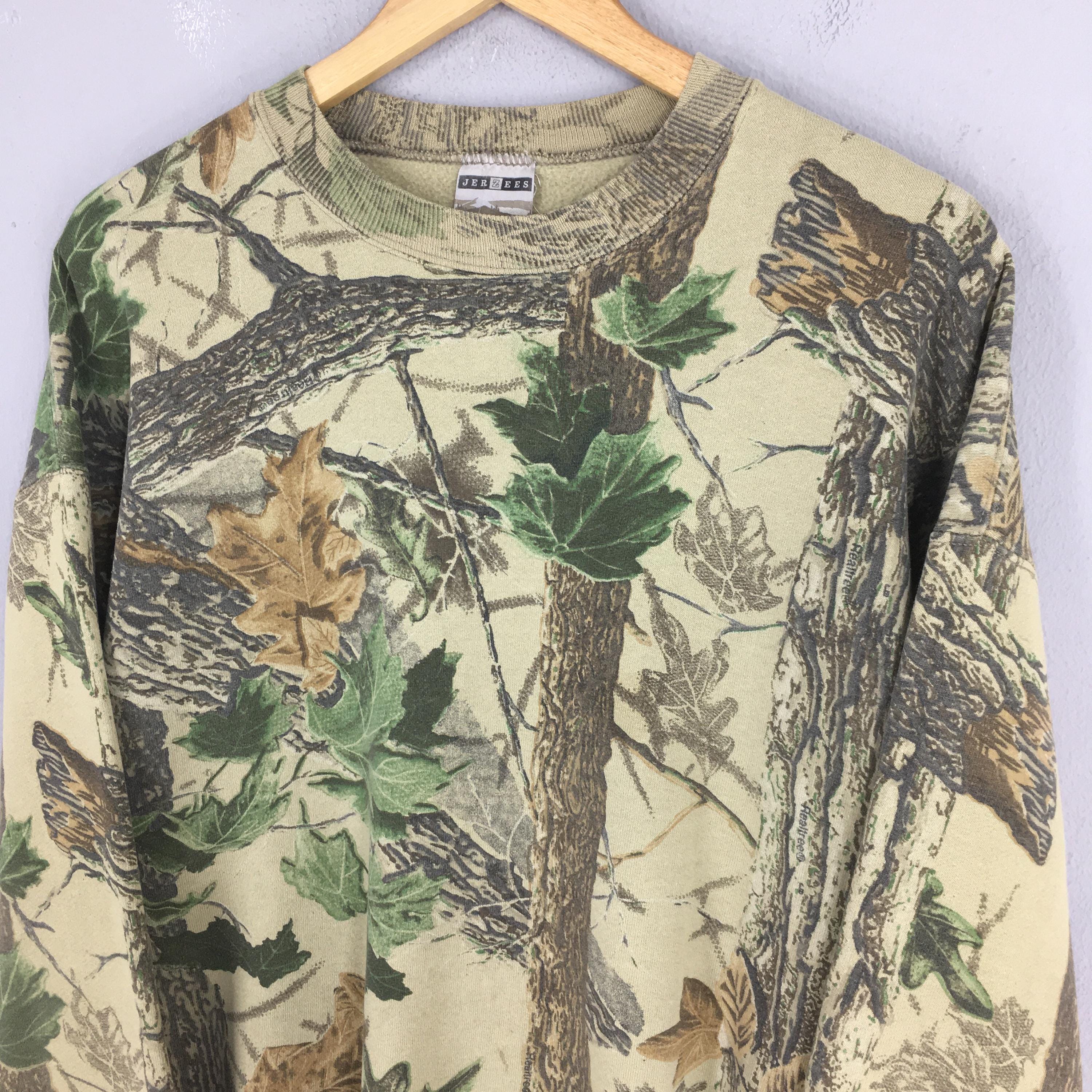 トップス 90s jerzees mossy oak real tree sweat m Vintage 90s Jerzees Outdoors Mossy Oak Camo Sweatshirt