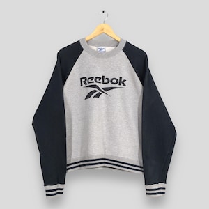 Vintage Reebok England Crewneck Sweatshirt Large 90s Reebok Sportswear Classic Logo Printed Reebok Gray Crewneck Jumper Reebok Jumper Size L