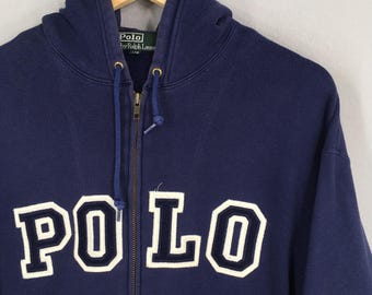 Vintage 90's Polo Ralph Lauren Hoodie Sweatshirt Large Polo